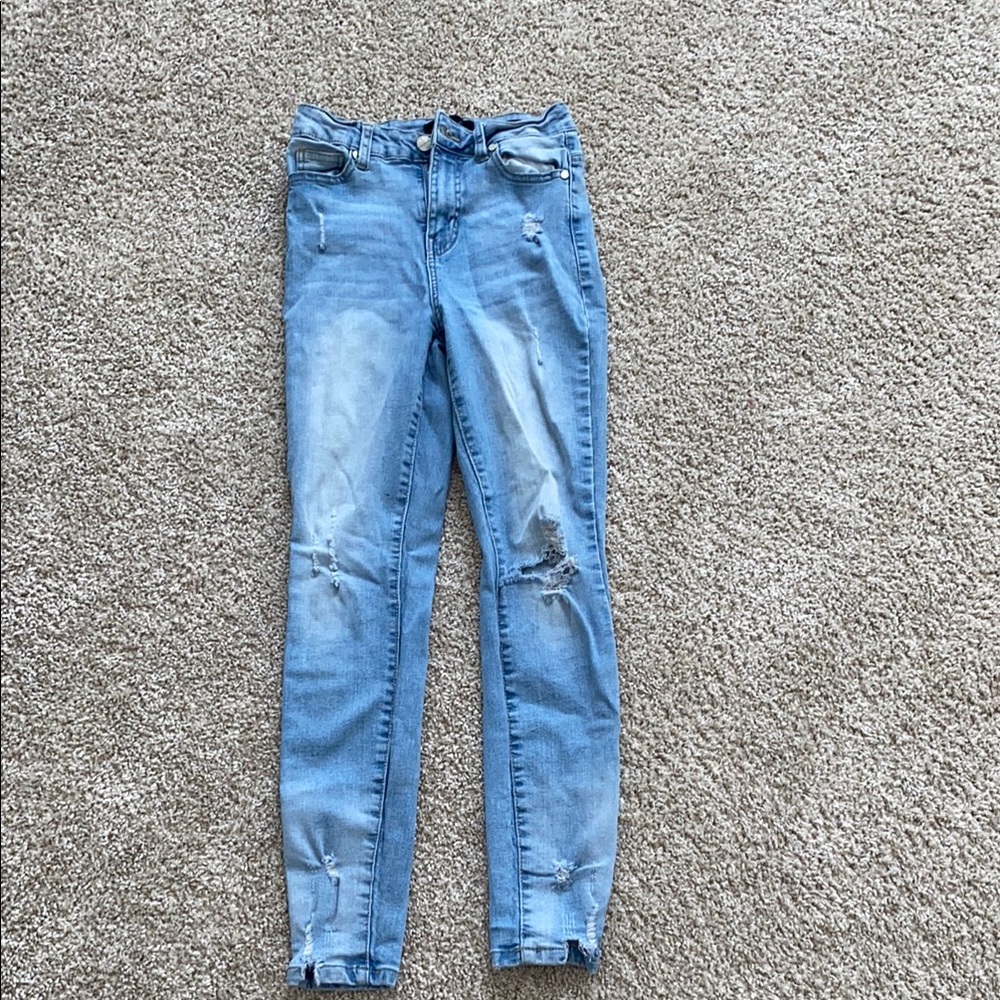 Kendall & Kylie Light Blue Distressed Skinny Jeans